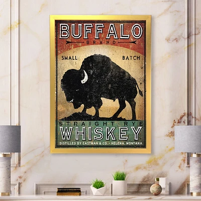 Vintage Buffalo Whiskey  Wall Art