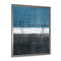 Teal Meets Grey Abstract Art  Wall