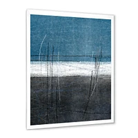 Toile « Teal Meets Grey Abstract Art »