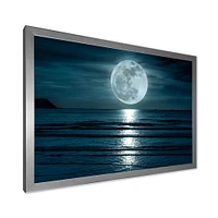 Toile « Super Moon Over The Sea I