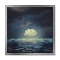 Super Moon Over The Sea II  Wall Art