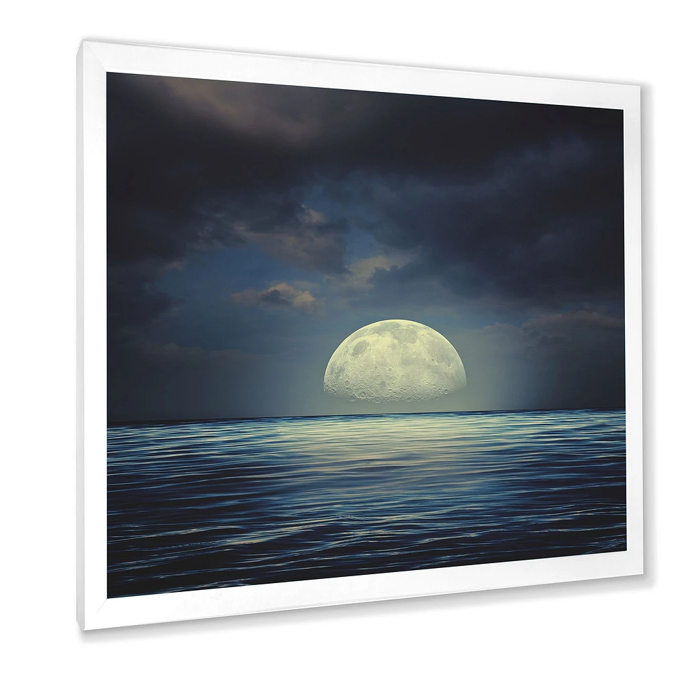 Super Moon Over The Sea II  Wall Art