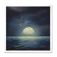 Super Moon Over The Sea II  Wall Art