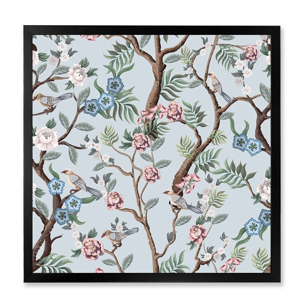 Chinoiserie with Birds and Peonies X  Wall Art