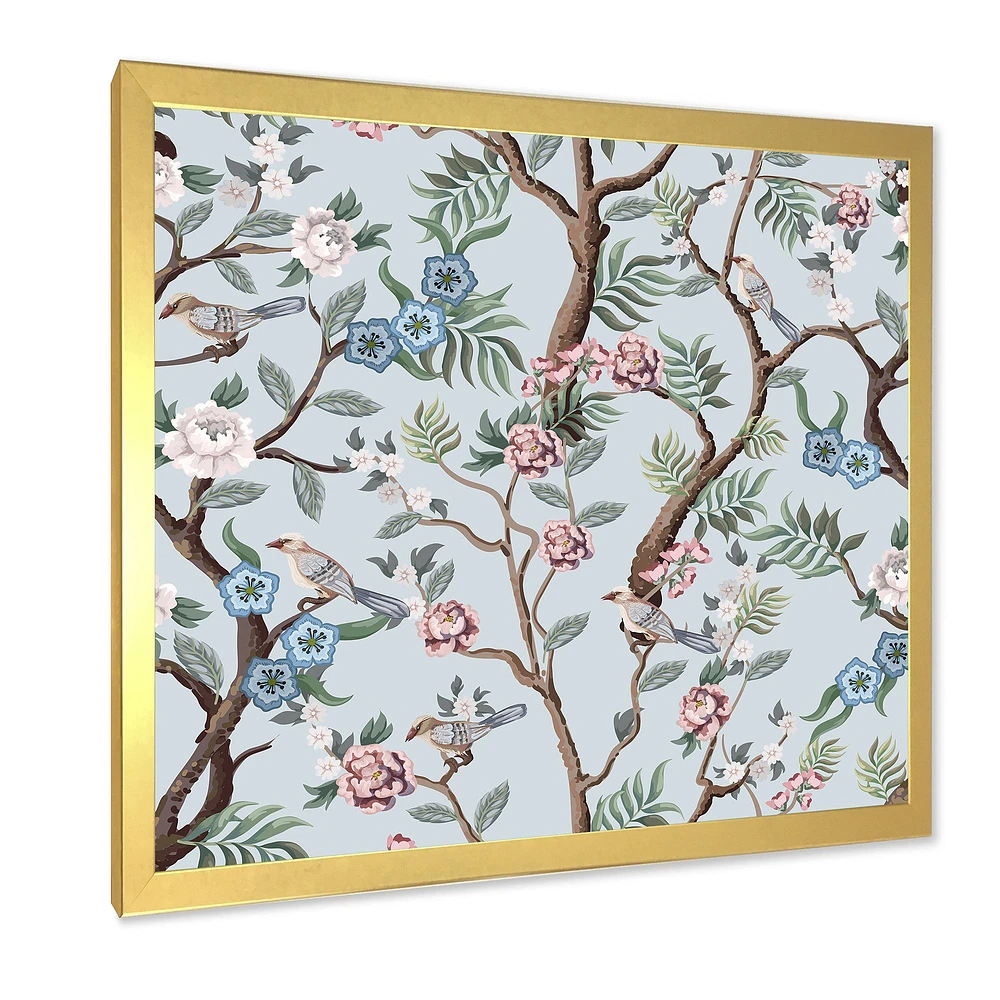 Chinoiserie with Birds and Peonies X  Wall Art