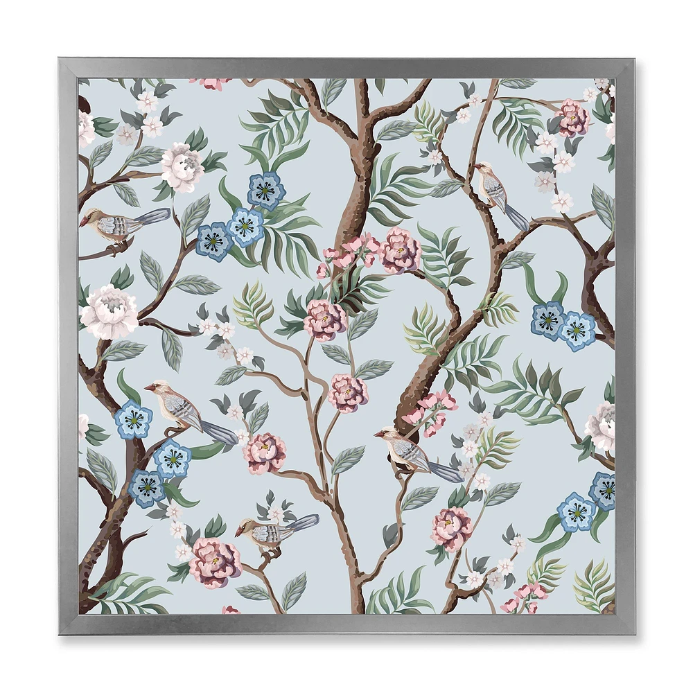 Chinoiserie with Birds and Peonies X  Wall Art