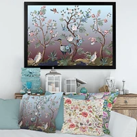 Chinoiserie with Birds and Peonies XI Wall Art