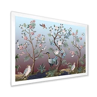 Toile « Chinoiserie with Birds and Peonies XI