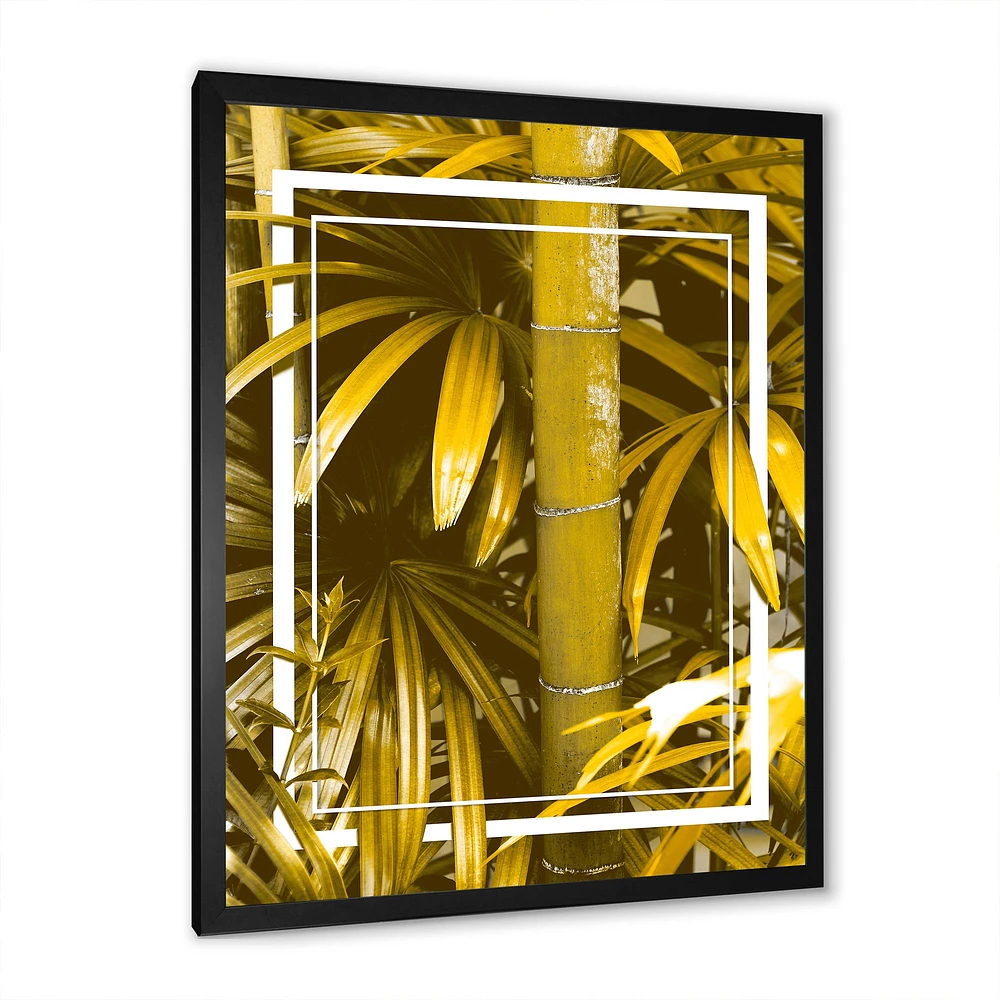 Toile « Yellow Bamboo and Tropical Leaves »