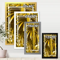 Yellow Bamboo and Tropical Leaves  Wall Art