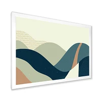 Abstract Geometric Landscape with Hills  Wall Art