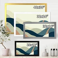 Abstract Geometric Landscape with Hills  Wall Art