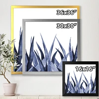 Toile imprimée « Navy Blue Agave Leaves »