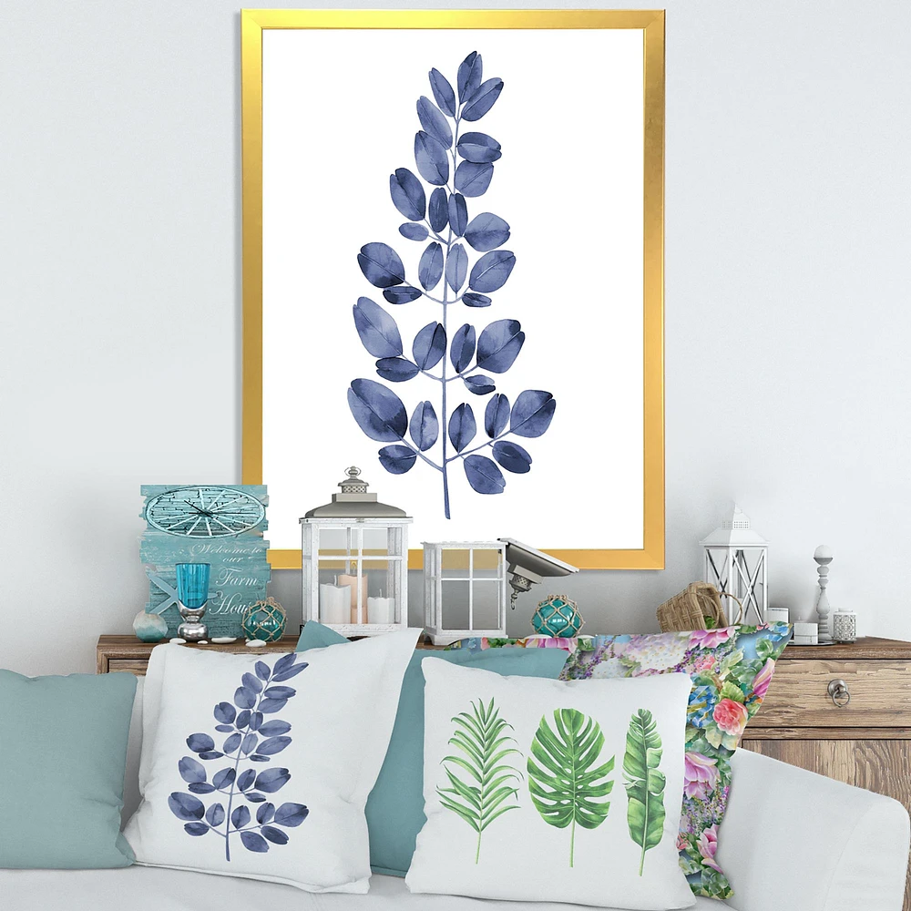 Navy Blue Eucalyptus II  Wall Art