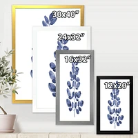 Navy Blue Eucalyptus II  Wall Art