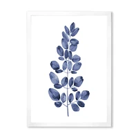 Navy Blue Eucalyptus II  Wall Art