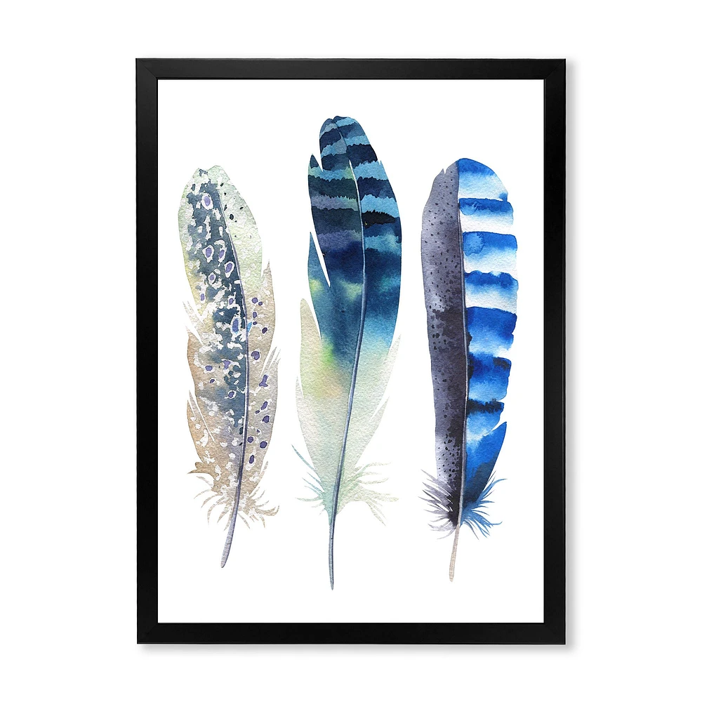 Toile « Colourful Boho Feathers I »