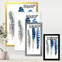 Colourful Boho Feathers I  Wall Art