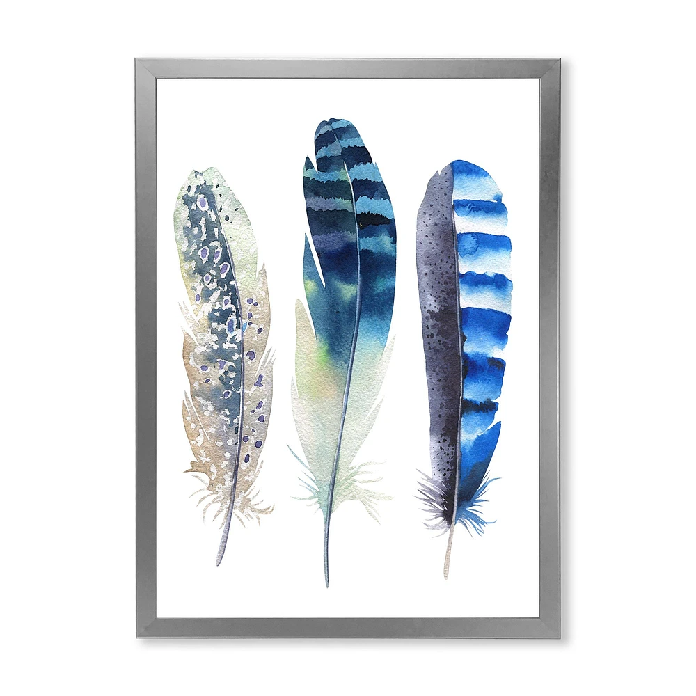 Colourful Boho Feathers I  Wall Art