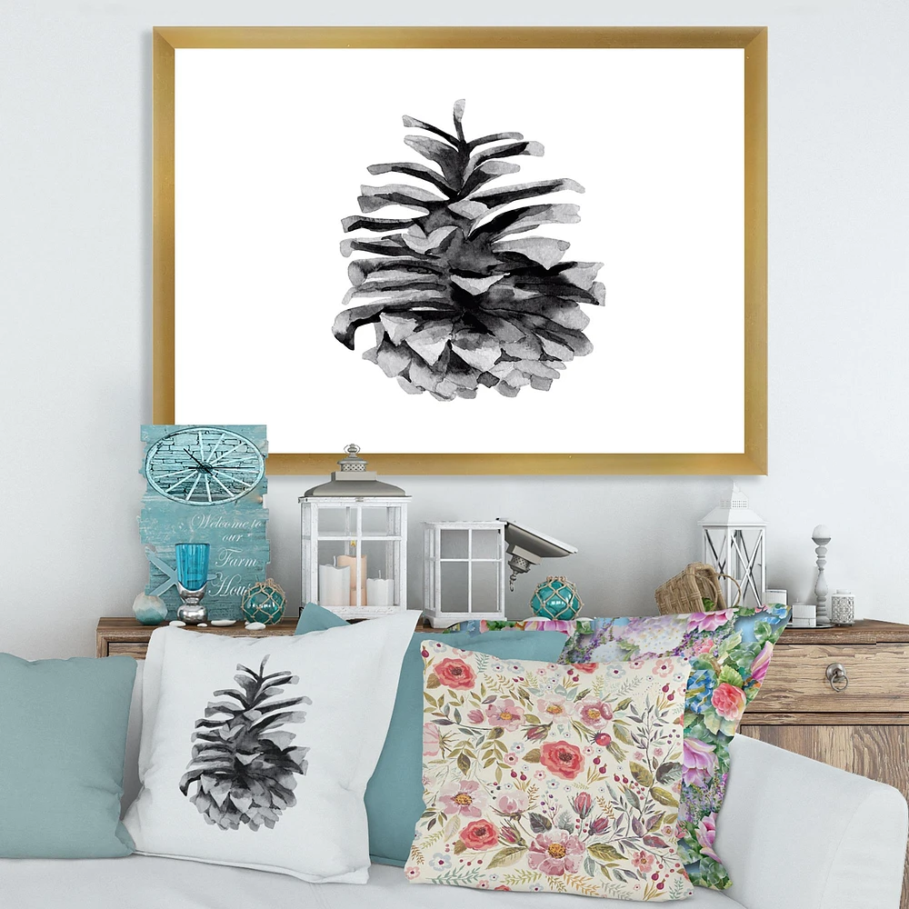 Toile « Conifer Cone Monochrome