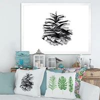 Toile « Conifer Cone Monochrome