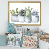 Toile « Cactus and Succulent House Plants I