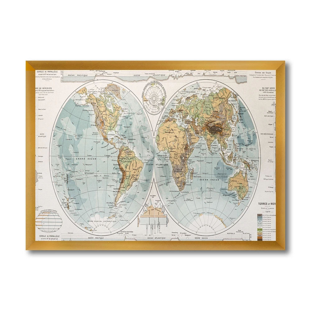 Ancient Map of The World II Wall Art