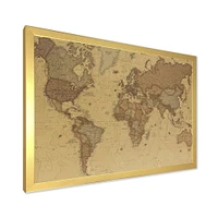 Ancient Map of The World III Canvas Wall Art