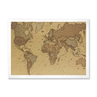 Ancient Map of The World III Canvas Wall Art