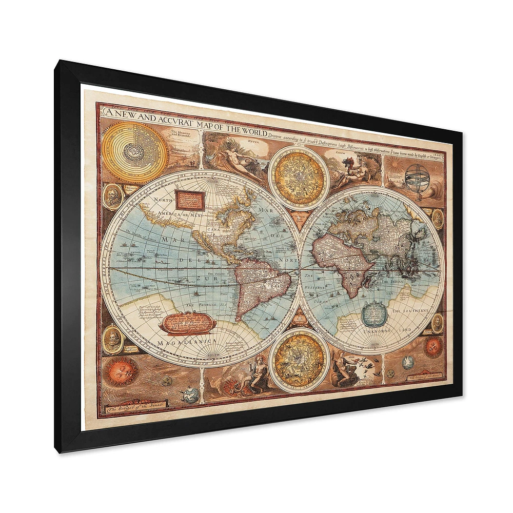 Ancient Map of The World VIII Wall Art