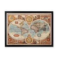 Ancient Map of The World VIII Wall Art