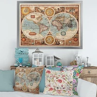 Ancient Map of The World VIII Wall Art