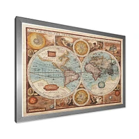 Ancient Map of The World VIII Wall Art