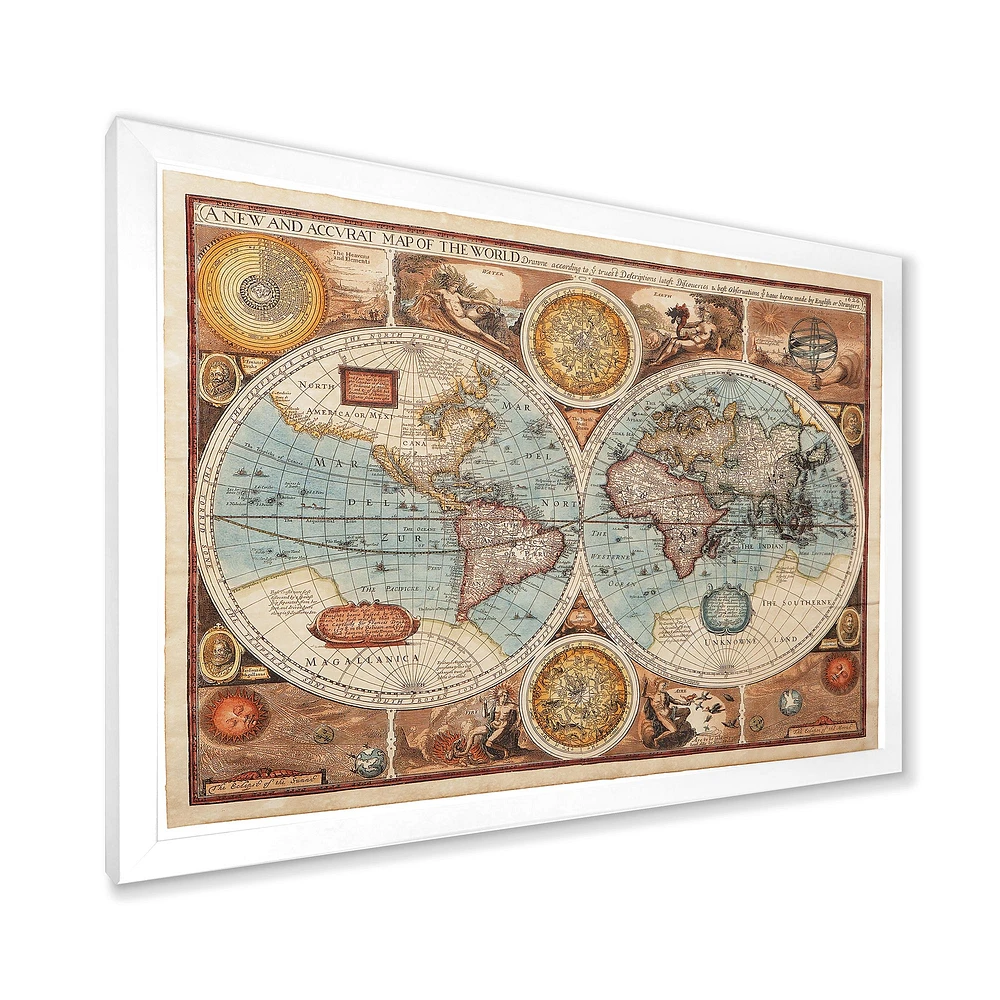 Ancient Map of The World VIII Wall Art