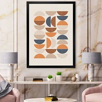 Toile « Abstract Sun and Moon S Blue Orange »