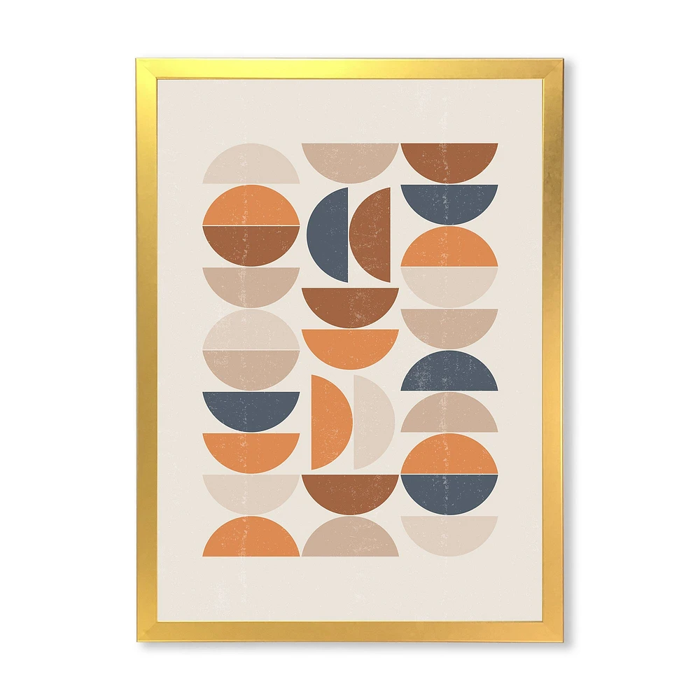 Toile « Abstract Sun and Moon S Blue Orange »