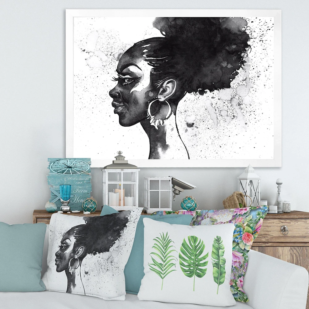 Monochrome Portrait of African American Woman I  Wall Art