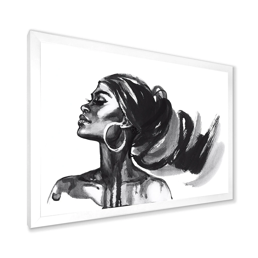 Monochrome Portrait of African American Woman IV  Wall Art