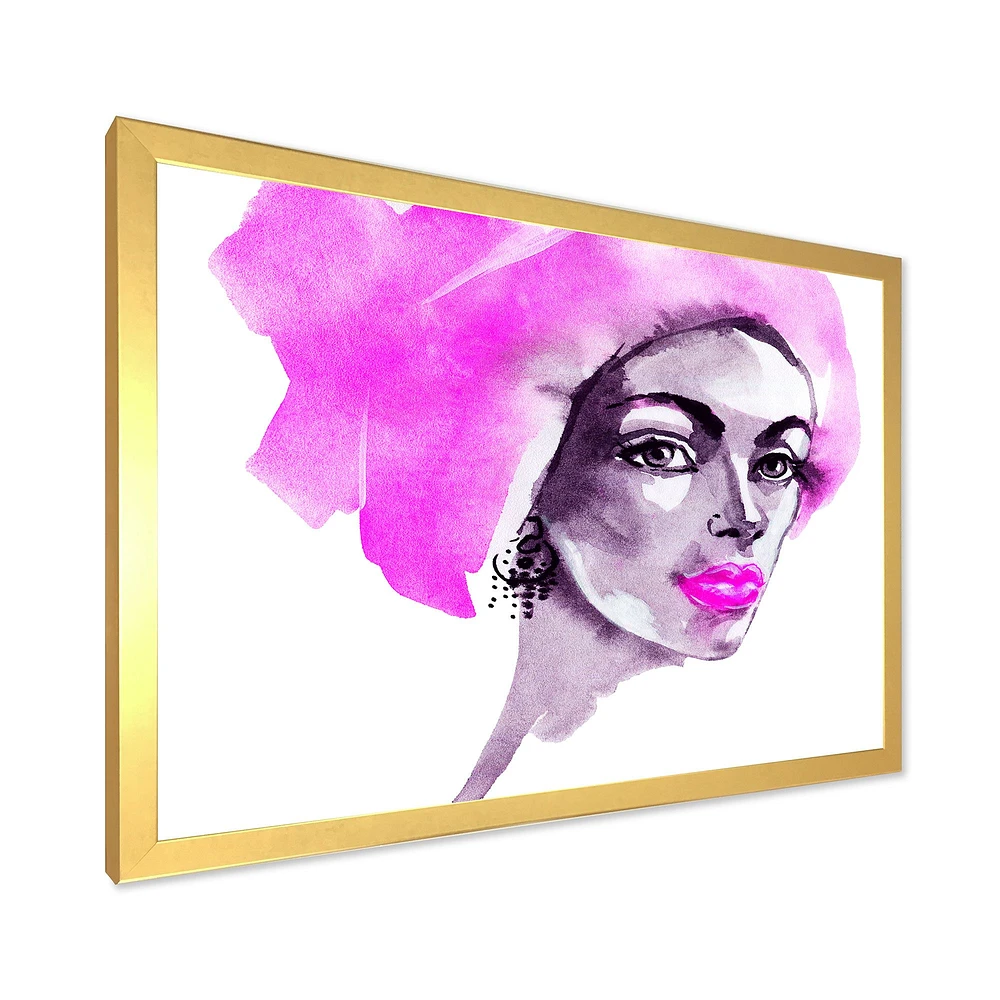 Afro American Woman Fashion Portrait  Wall Art