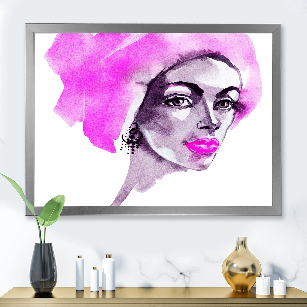 Afro American Woman Fashion Portrait  Wall Art