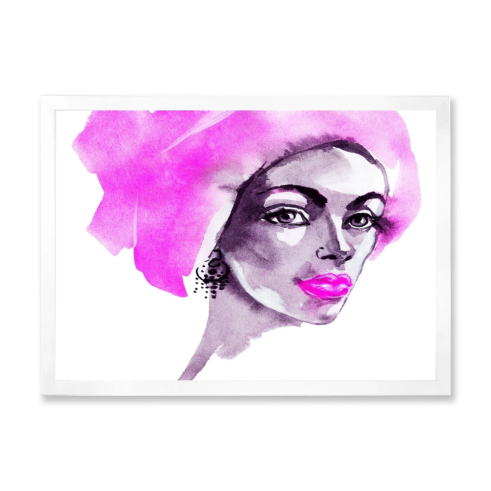 Afro American Woman Fashion Portrait  Wall Art