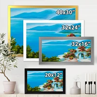 House Near The Sea Colorful Flowers I  Wall Art