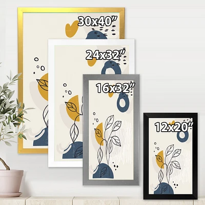 Vintage Boho Minimalistic Flowers II  Wall Art