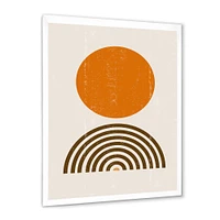 Minimal Orange Sun and Rainbow I Wall Art