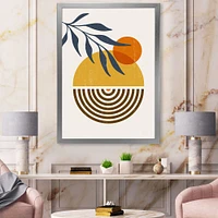 Botanical Minimalist Leaf with Abstract Shapes IV Wall Art