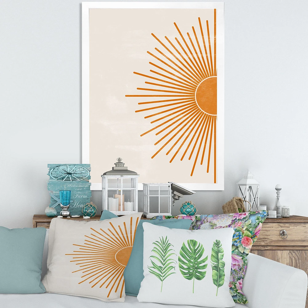 Toile imprimée « Orange Sun Print I »