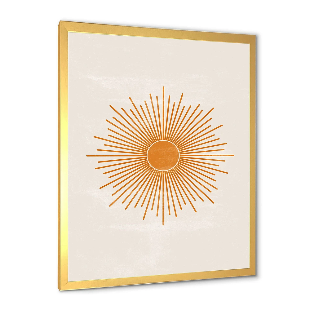 Orange Sun Print II  Wall Art