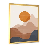 Toile « Red Moon Earth Toned Mountains II »