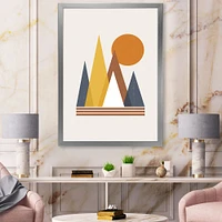 Mountain Abstract and Sun  Wall Art