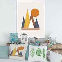 Mountain Abstract and Sun  Wall Art